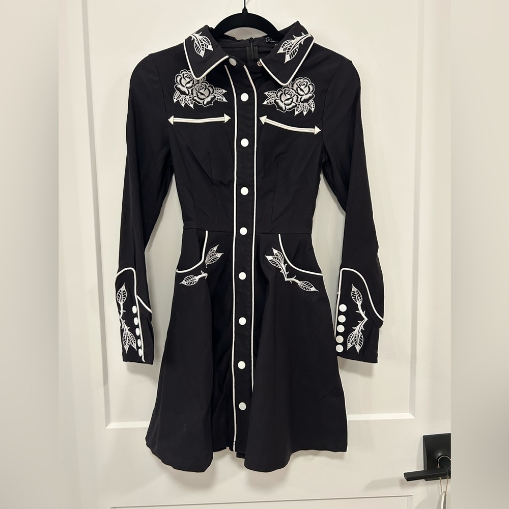 NEW with Tags Katakomb June Dress Skater (Black/White) Size XS - Picture 2 of 8